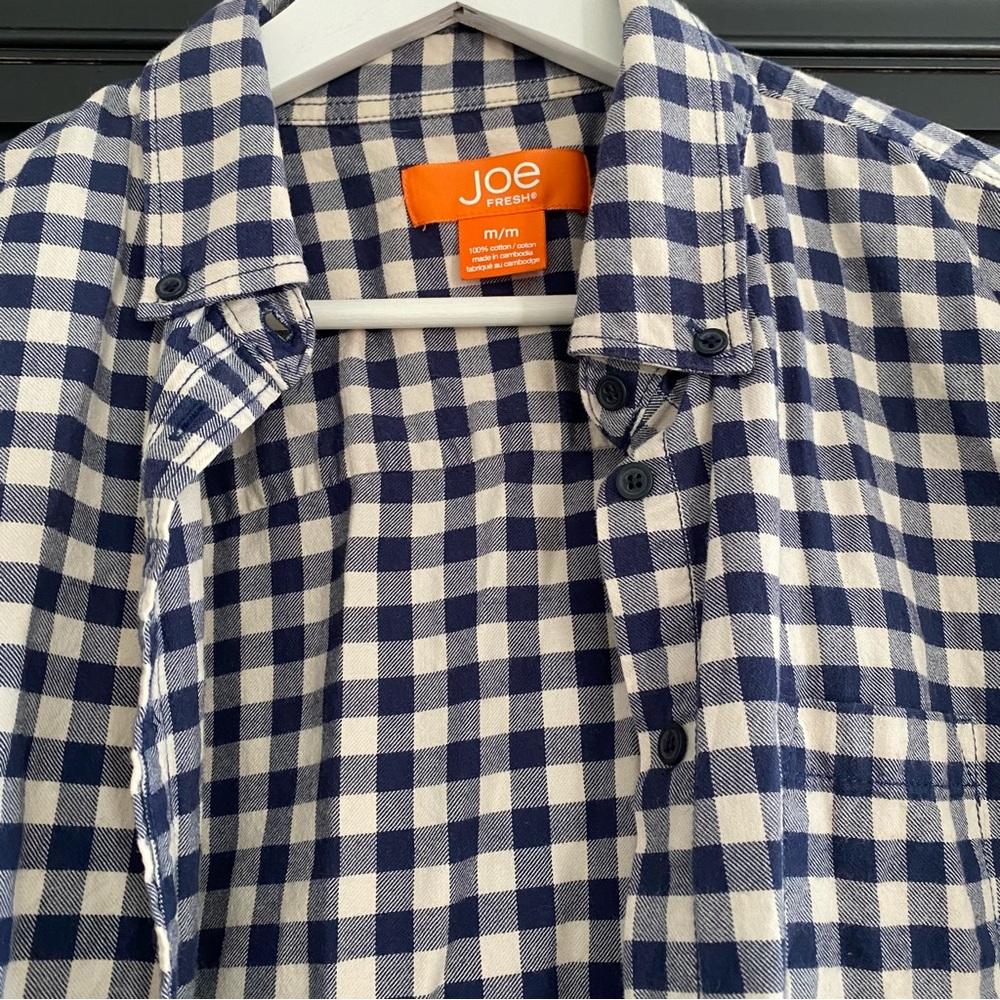 Joe Fresh VINTAGE Flannel 100% Cotton Shirt Medium - Picture 7 of 9